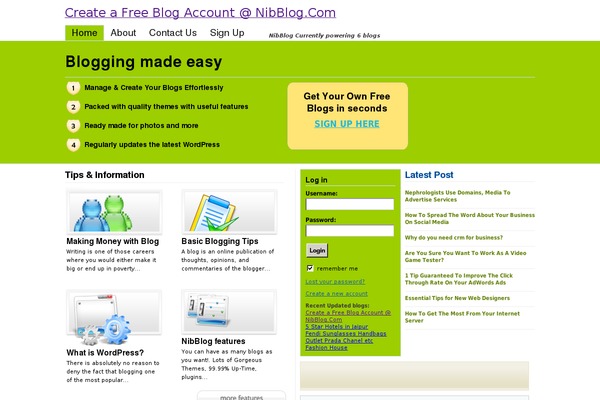 nibblog.com site used Edu Clean