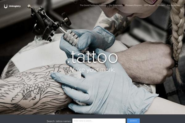 nic.tattoo site used Uniregistry