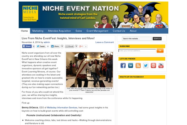 nicheeventnation.com site used Niche