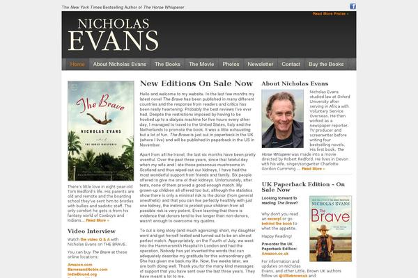 Evans theme site design template sample
