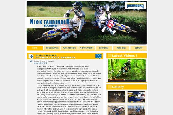 nickfahringer.com site used Nicktheme