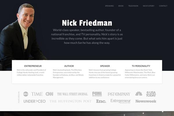 nickfriedman.com site used Nick