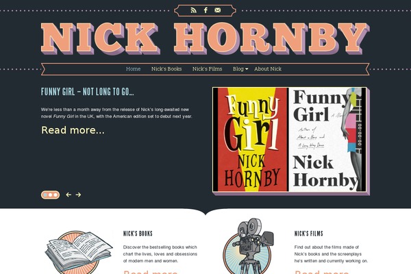 nickhornbyofficial.com site used Twenty Nineteen