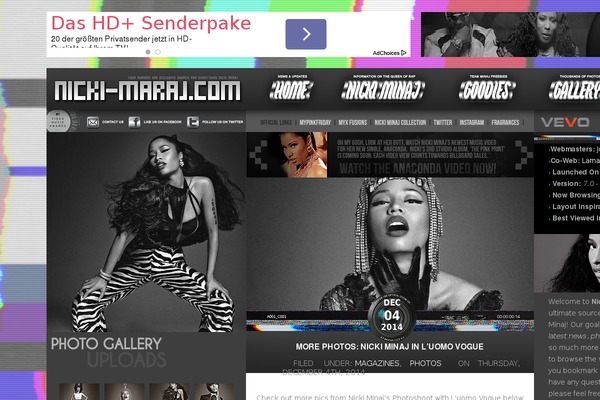 nicki-maraj.com site used Thepinkprint