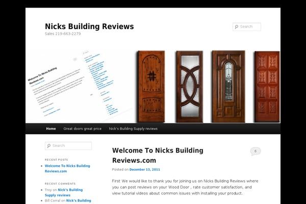 Twenty Eleven theme site design template sample