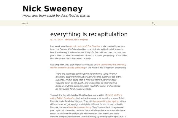 nicksweeney.com site used Nicksweeney-2013