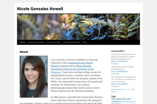 nicolegonzaleshowell.com site used Higher-education