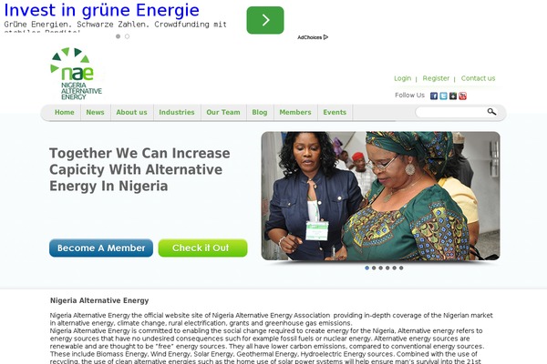 nigeriaalternativeenergy.org site used Nigera-ae