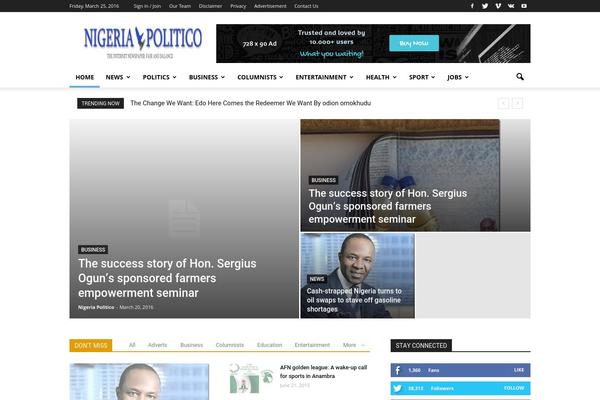 WordPress website example screenshot
