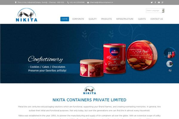 nikitacontainers.com site used Pixelstudios