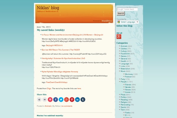 niklasblog.com site used Orangesky
