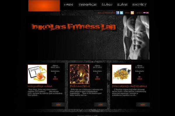 Fitness theme site design template sample