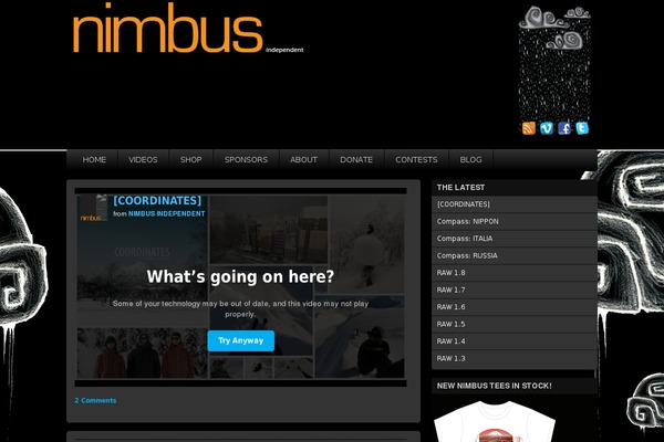 Nimbus theme site design template sample