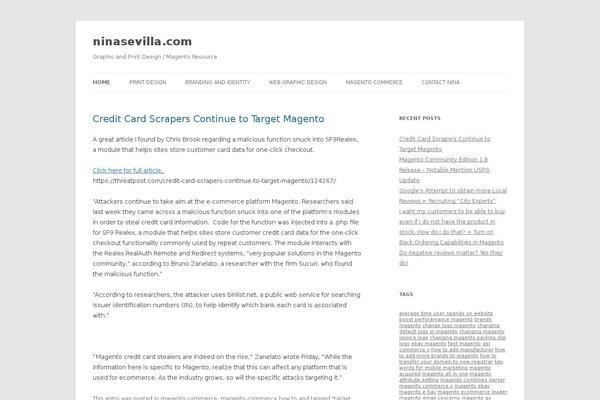 WordPress website example screenshot