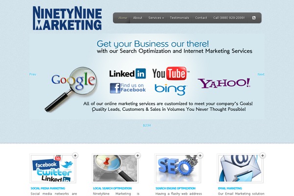 ninetyninemarketing.com site used Feather