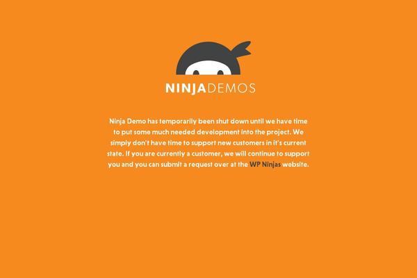 ninjademo.com site used Ninja-brand