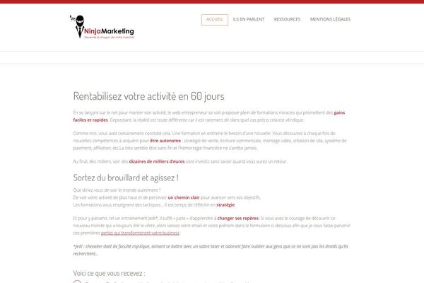 ninjamarketing.fr site used Ninjamarketing