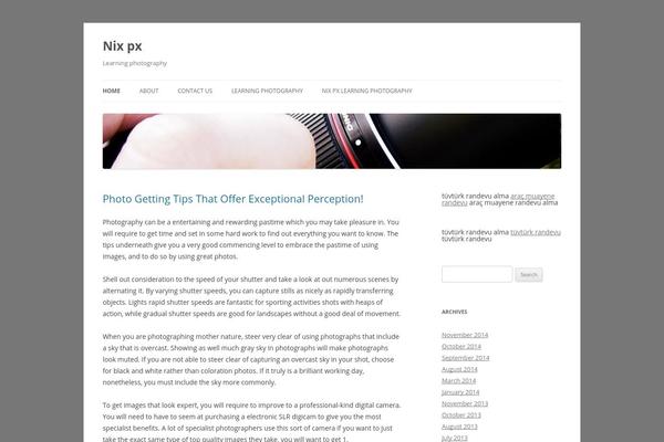 Twenty Twelve theme site design template sample