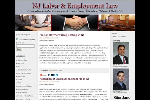 njlaborandemploymentlaw.com site used Visualizingreality-ghc