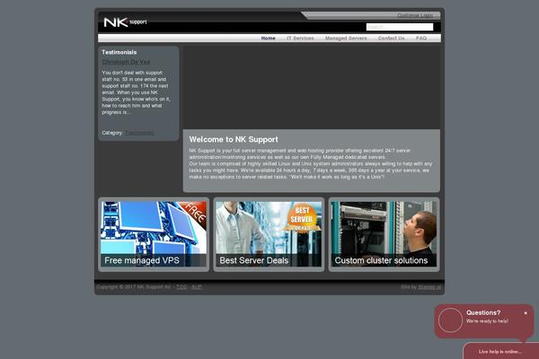 nksupport.com site used Cloudhost