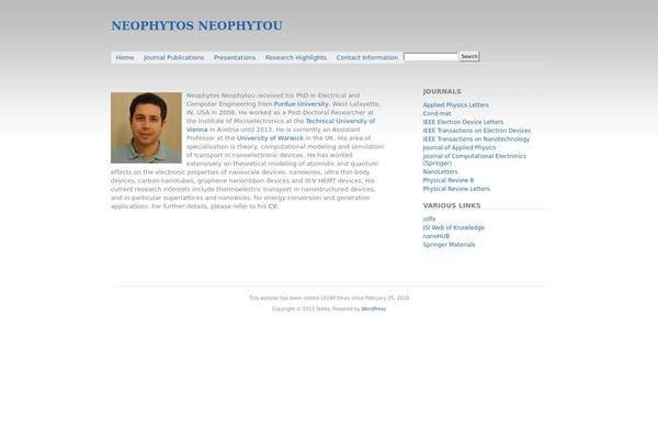 WordPress website example screenshot