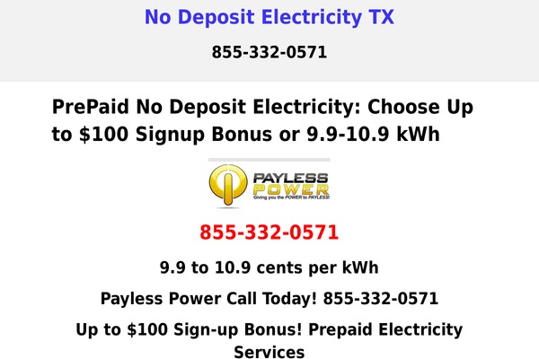 no-deposit-electricity-tx.com site used Spine