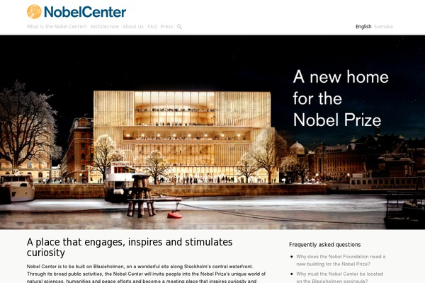 nobelcenter.se site used Nobelcenter