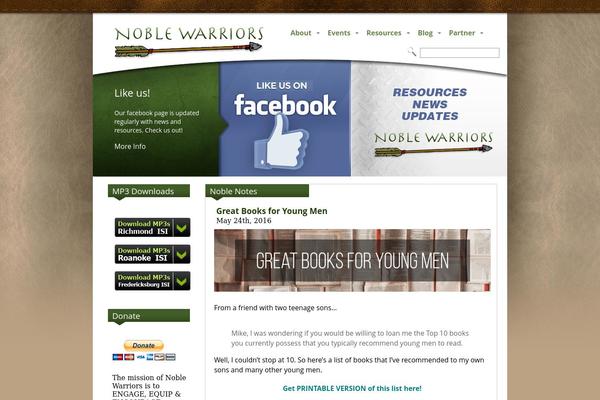noblewarriors.org site used Warriors