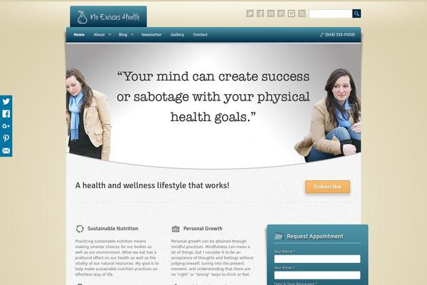 Wellness theme site design template sample