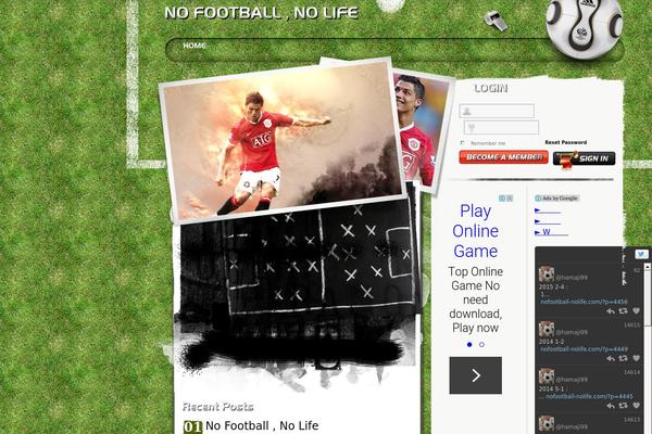 Football theme site design template sample