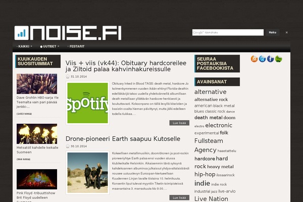 Magazine theme site design template sample