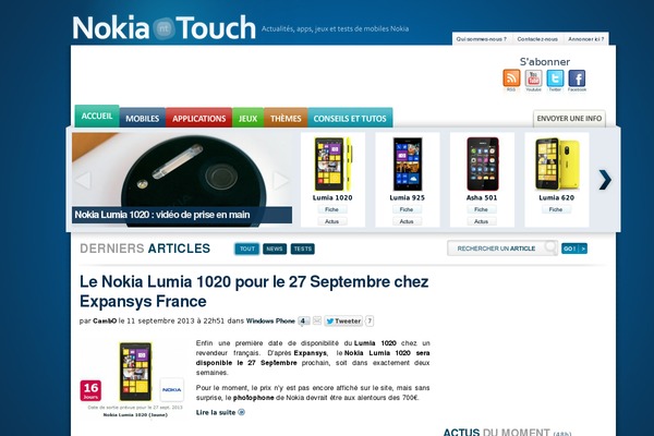 nokia-touch.fr site used Samsungzone