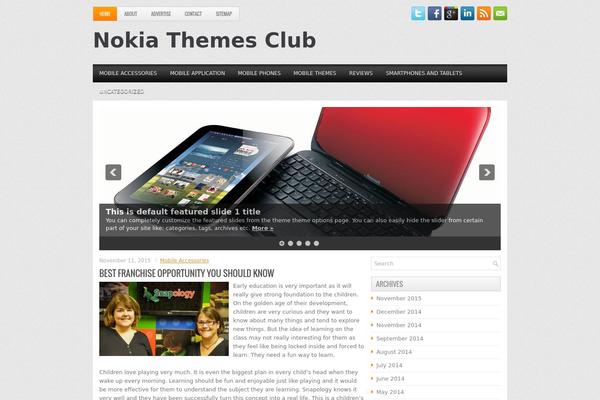 Mobitech theme site design template sample