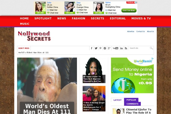 nollywoodsecrets.com site used Nollywoodsecrets