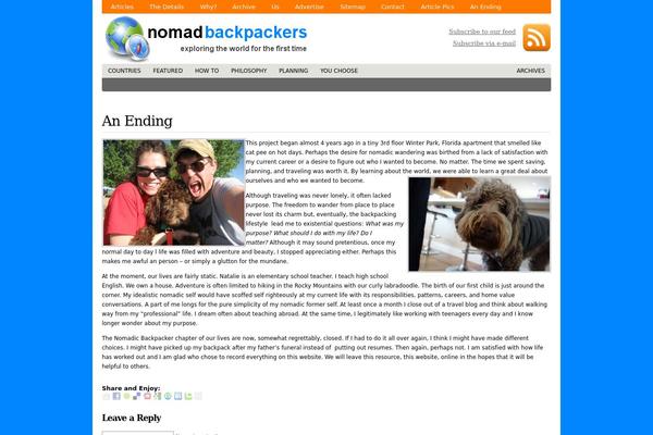 nomadbackpackers.com site used Newspress
