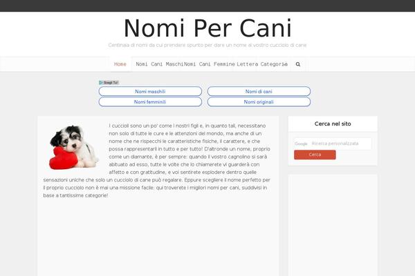 nomi-cani.it site used VoiceChild