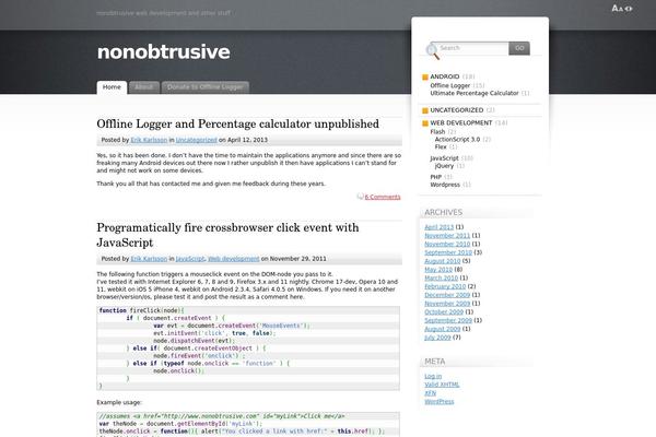 WordPress website example screenshot