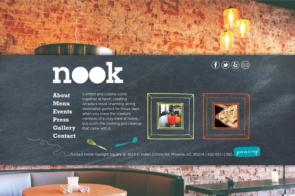 Nook theme site design template sample