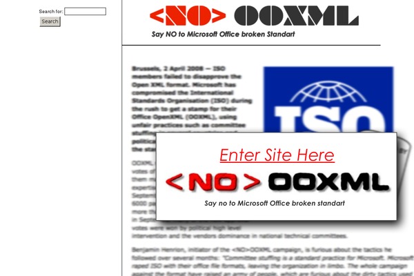 noooxml.org site used Greenie