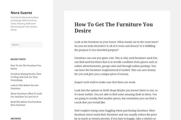 norasuarez.net site used Twenty Fifteen