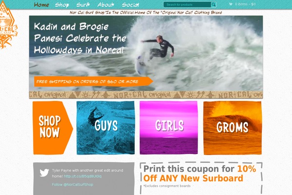 norcalsurfshop.com site used Norcal