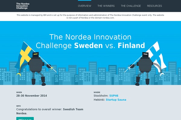 nordeainnovationchallenge.com site used Ingo-theme