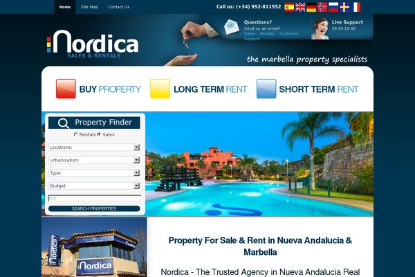 nordicarentals.com site used Nordica