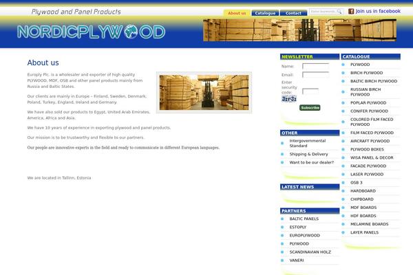 nordicplywood.com site used Europlywood