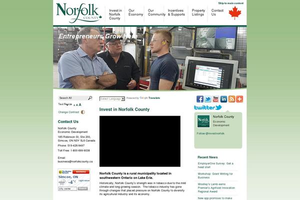 norfolkbusiness.ca site used Norfolk