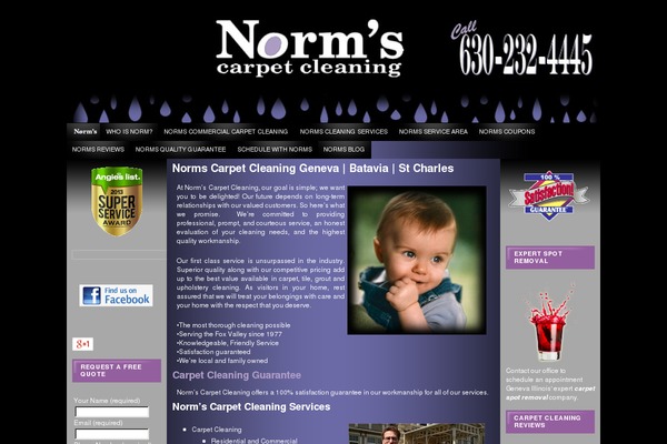 normscarpetcleaning.com site used Flexx Theme