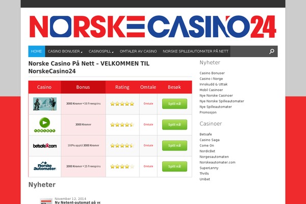 norskecasino24.com site used Norske