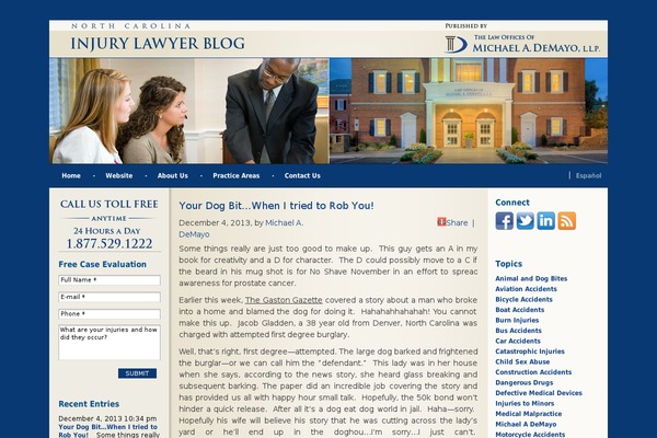 northcarolinainjurylawyerblog.com site used Demayo_blogs