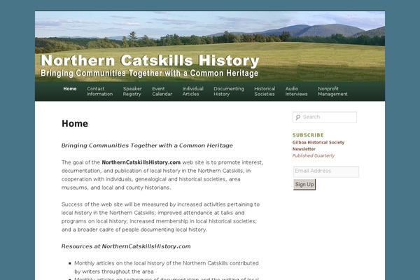 northerncatskillshistory.com site used Twentyeleven-nch