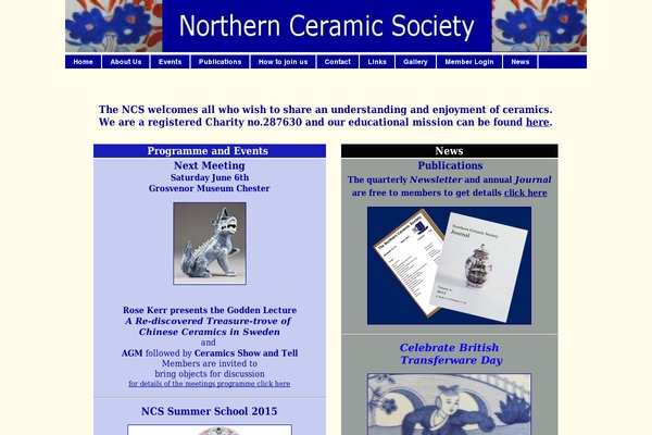 northernceramicsociety.org site used Northernceramicsociety
